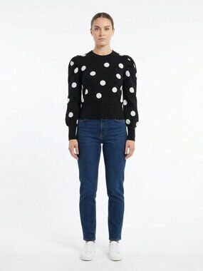 *GED London Black & White Polka Dot Sweater